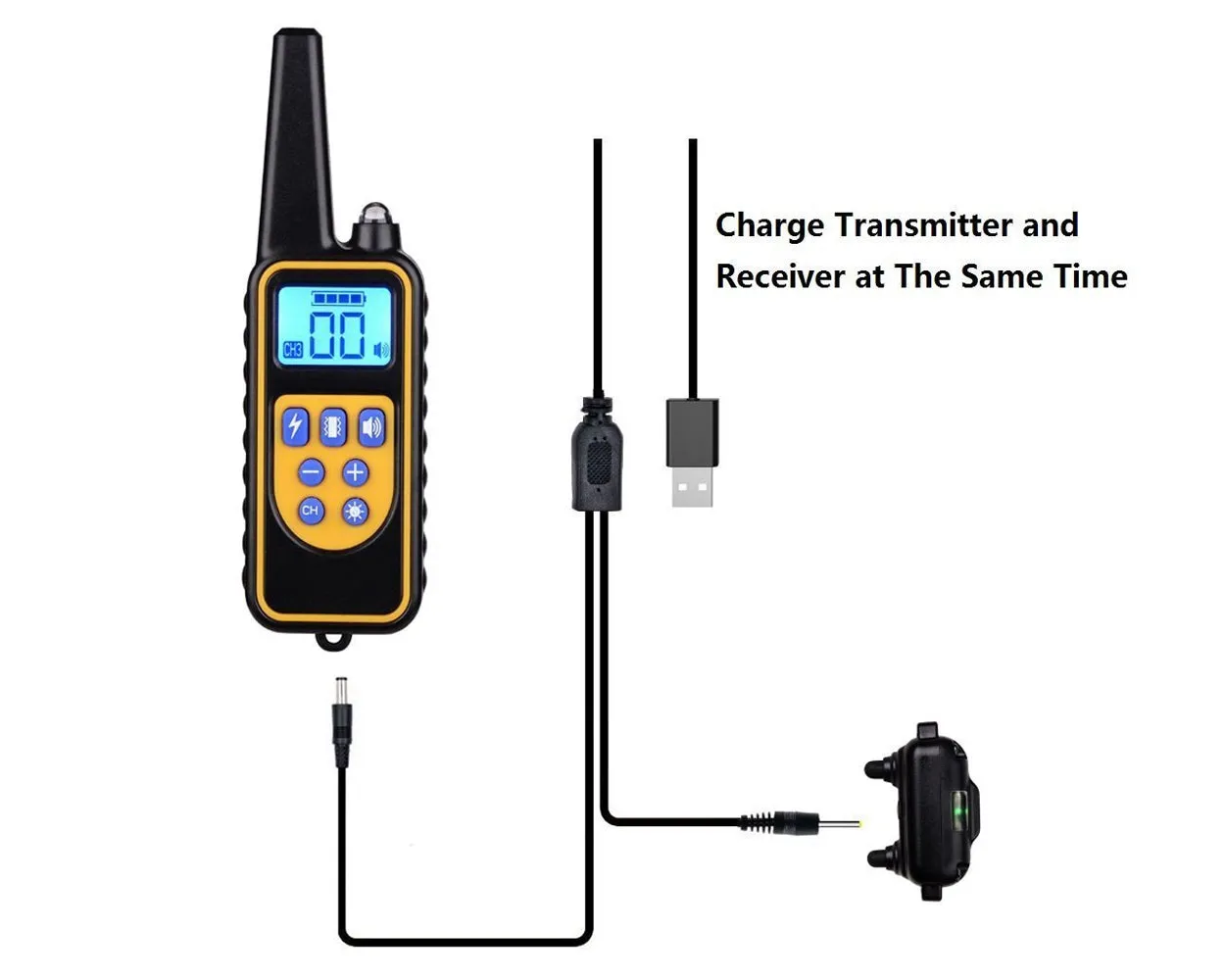 Waterproof Anti Bark Dog Collar with Rechargeable Remote and Receiver