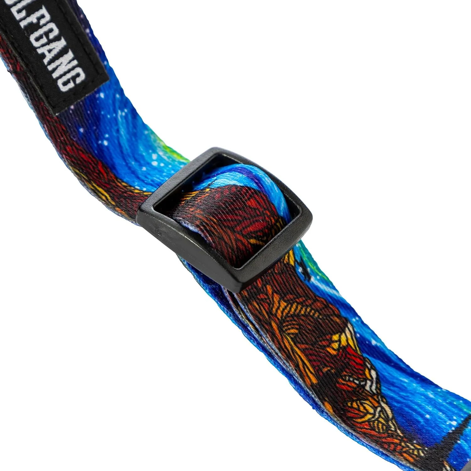 Wolfgang Heavy Duty Martingale Dog Collar with Quick Release Nylon Buckle for Walking & Training, StarryWolf Print, Medium